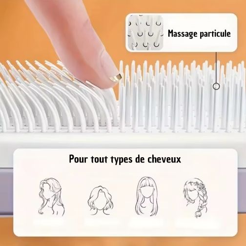 Brosse à cheveux rétractable